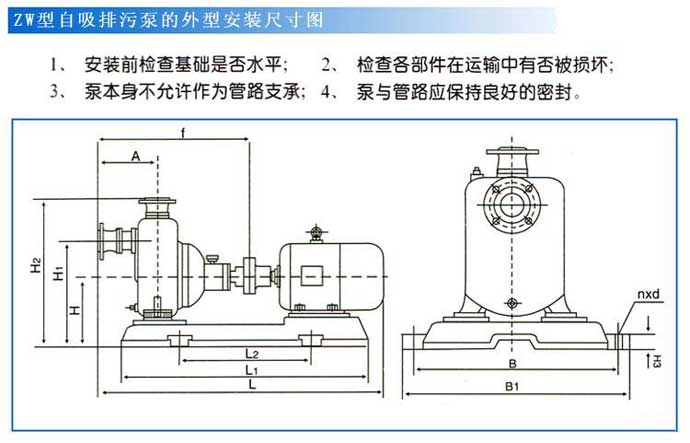 ZW型自吸式無(wú)堵塞排污泵