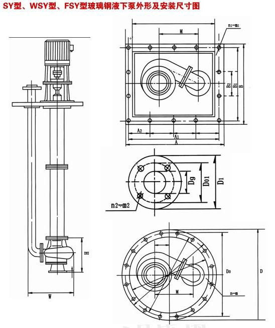 FSY型、WSY型立式玻璃鋼液下泵